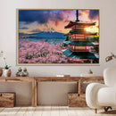 Cherry Blossoms Canvas Print, Chureito Pagoda & Mount Fuji by MyGreatCanvas | Canvas Wall Art Prints | Photo Prints & Wall Decor