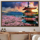 Cherry Blossoms Canvas Print, Chureito Pagoda & Mount Fuji by MyGreatCanvas | Canvas Wall Art Prints | Photo Prints & Wall Decor