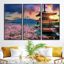 Cherry Blossoms Canvas Print, Chureito Pagoda & Mount Fuji by MyGreatCanvas | Canvas Wall Art Prints | Photo Prints & Wall Decor