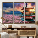Cherry Blossoms Canvas Print, Chureito Pagoda & Mount Fuji by MyGreatCanvas | Canvas Wall Art Prints | Photo Prints & Wall Decor