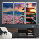 Cherry Blossoms Canvas Print, Chureito Pagoda & Mount Fuji by MyGreatCanvas | Canvas Wall Art Prints | Photo Prints & Wall Decor