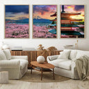 Cherry Blossoms Canvas Print, Chureito Pagoda & Mount Fuji by MyGreatCanvas | Canvas Wall Art Prints | Photo Prints & Wall Decor