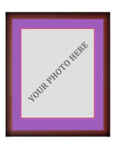 Frame Kit - Cherry Wood Frame | Purple Matting | Pink Trim