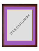 Frame Kit - Cherry Wood Frame | Purple Matting | Yellow Trim