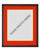 Frame Kit - Cherry Wood Frame | Red Matting | Yellow Trim