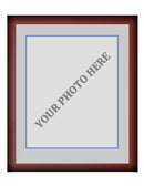 Frame Kit - Cherry Wood Frame | Silver Matting | Blue Trim