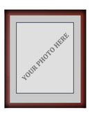 Frame Kit - Cherry Wood Frame | Silver Matting | Dark Blue Trim