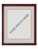 Frame Kit - Cherry Wood Frame | Silver Matting | Orange Trim