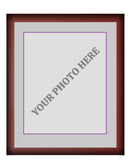 Frame Kit - Cherry Wood Frame | Silver Matting | Purple Trim