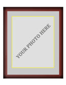 Frame Kit - Cherry Wood Frame | Silver Matting | Yellow Trim