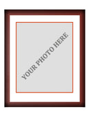 Frame Kit - Cherry Wood Frame | White Matting | Red Trim