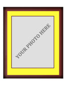 Frame Kit - Cherry Wood Frame | Yellow Matting | Maroon Trim