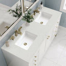 James Martin Chicago 60" Double Bathroom Vanity, Glossy White