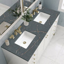James Martin Chicago 60" Double Bathroom Vanity, Glossy White