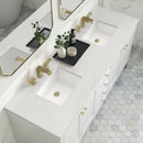 James Martin Chicago 72" Double Bathroom Vanity, Glossy White