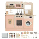 Children Pretend Toy Kitchen Playset with Light and Sound