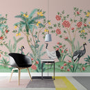 Pink Japanese Chinoiserie Removable Wallpaper Mural