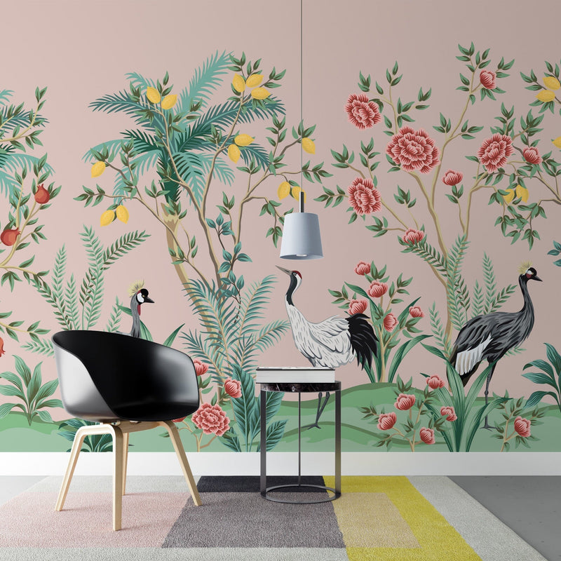 Japanese Chinoiserie Removable and Traditional Wallpaper