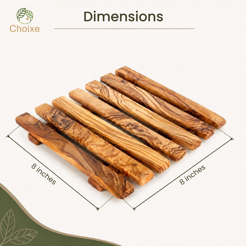 Olive Wood Pan Coaster Trivet, photo 3 of 7