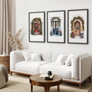 3 Piece Wall Decor Christmas Door Large Print by Wall Art Set