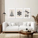 Nordic Style Xmas Triptych Wall Art Prints Set by Wall Art Set