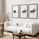 Christmas Santa Claus With a Sleigh Art Set by Wall Art Set