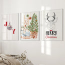 Nursery Christmas Winter Art Poster Home Decor by Wall Art Set