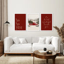 Winter Holiday Decoration Art Decor Prints by Wall Art Set