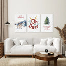 Winter Wonderland Christmas Wall Art Prints Set by Wall Art Set