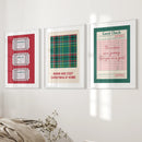 Cozy Seasonal Christmas Decor Wall Art Posters by Wall Art Set