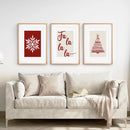 Wall Art Christmas Decoration Set of 3 Prints by Wall Art Set