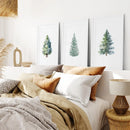 Home Decor Watercolor Christmas Tree Prints Set by Wall Art Set