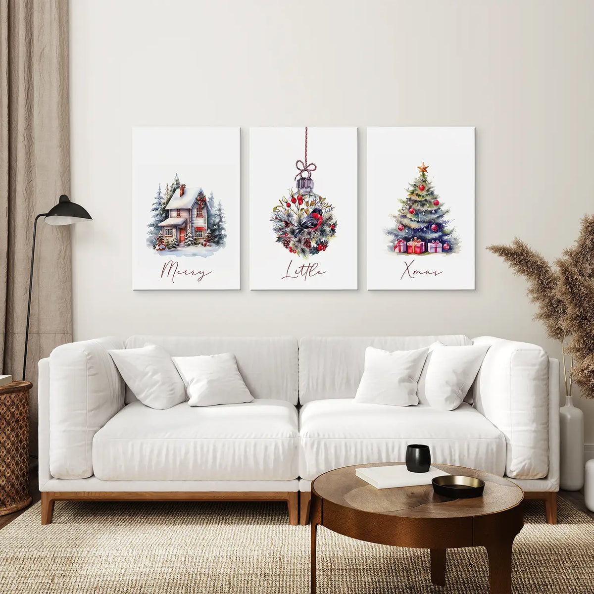 Painting Snowy Christmas Tree Nursery Wall Art, photo 2 of 9