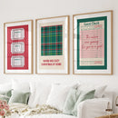 Cozy Seasonal Christmas Decor Wall Art Posters by Wall Art Set