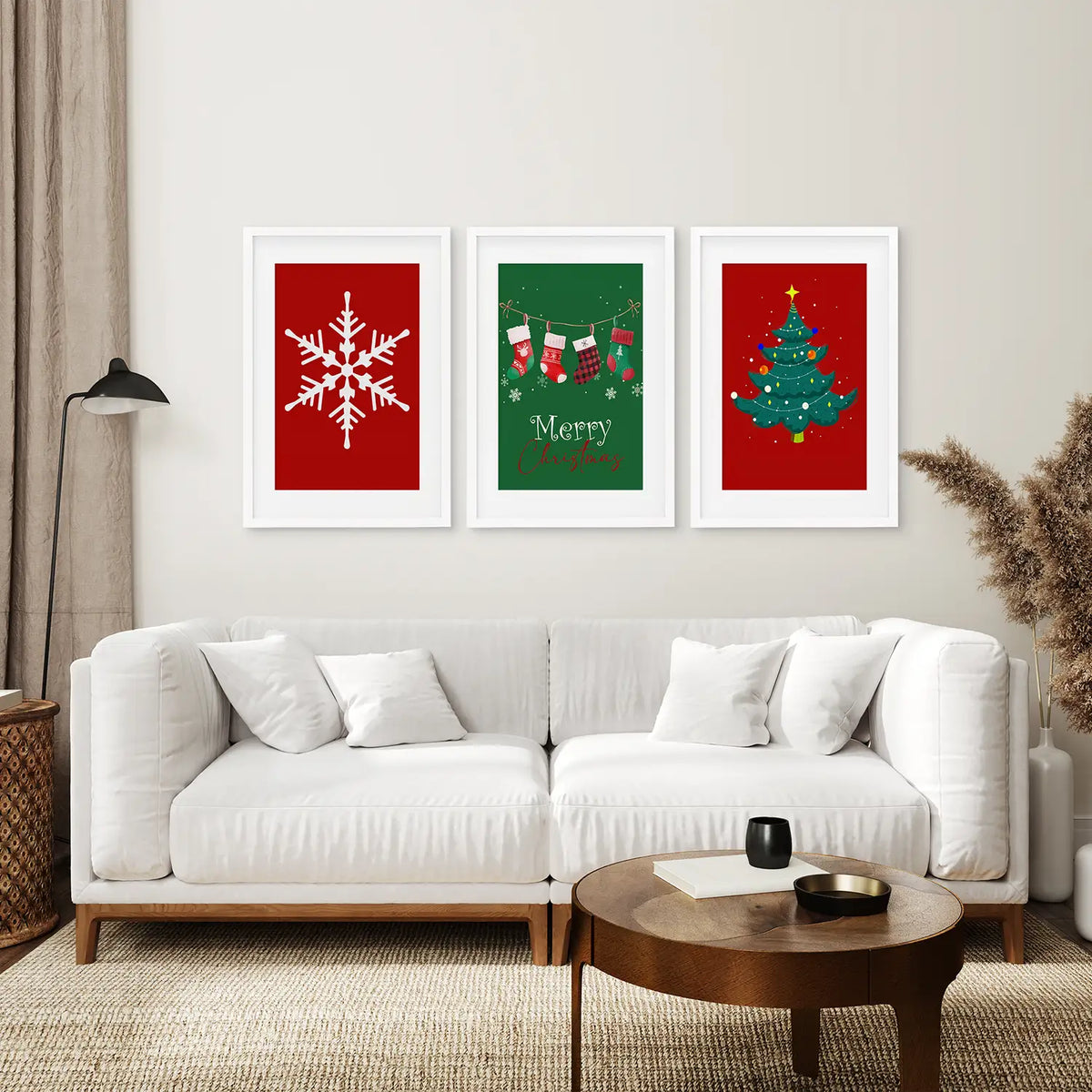 Modern Xmas Holiday Decor Nursery Wall Art Prints, photo 2 of 9