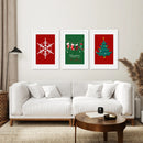 Modern Xmas Holiday Decor Nursery Wall Art Prints by Wall Art Set