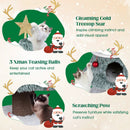 Christmas Cat Tree for Indoor Cats 48.5 inch Cute Cat Tower with 2 Large Condos Scratching Post-Green by LJGDeals