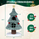 Christmas Cat Tree for Indoor Cats 48.5 inch Cute Cat Tower with 2 Large Condos Scratching Post-Green by LJGDeals
