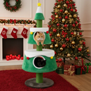 Christmas Cat Tree for Indoor Cats Cute Holiday Cat Tower with 2 Condos-Green by LJGDeals