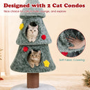 Christmas Cat Tree with 2 Condos & Scratching Post