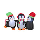 Christmas Inflatable Penguins Family with Built-in LED Lights by LJGDeals