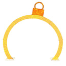 10.5 Feet Christmas Pre-Lit Arch with Gold Ornament Cap and 300 Warm White LED Lights by LJGDeals