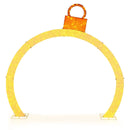 10.5 Feet Christmas Pre-Lit Arch with Gold Ornament Cap and 300 Warm White LED Lights by LJGDeals
