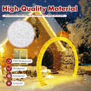 10.5 Feet Christmas Pre-Lit Arch with Gold Ornament Cap and 300 Warm White LED Lights by LJGDeals