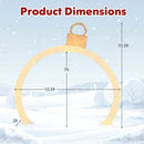 10.5 Feet Christmas Pre-Lit Arch with Gold Ornament Cap and 300 Warm White LED Lights by DirectDeals
