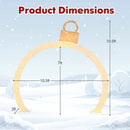 10.5 Feet Christmas Pre-Lit Arch with Gold Ornament Cap and 300 Warm White LED Lights by LJGDeals