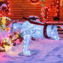 4.5 Feet Christmas Skiing Polar Bear with LED Lights and Ground Stakes by LJGDeals