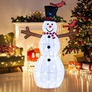 4.8 Feet Christmas Snowman with 120 LED Lights and 2 Decorative Red Birds by LJGDeals