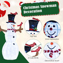 4.8 Feet Christmas Snowman with 120 LED Lights and 2 Decorative Red Birds by LJGDeals