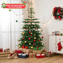 7 Feet Hinged Artificial Pre-lit Christmas Tree with 1303 Branch Tips by DirectDeals